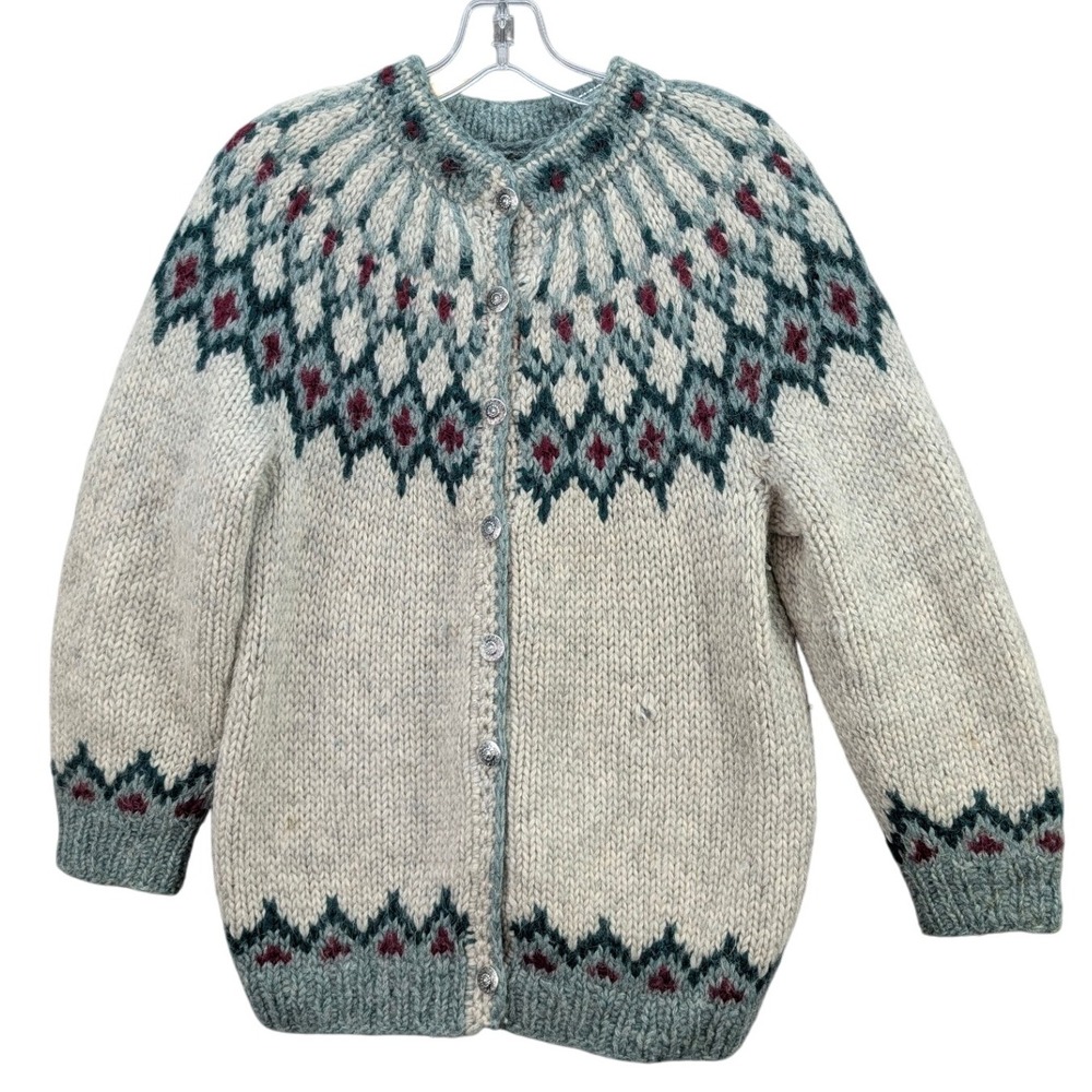 The Handknitting Association of Iceland Pure Wool Cardigan Sweater Womens
Large?